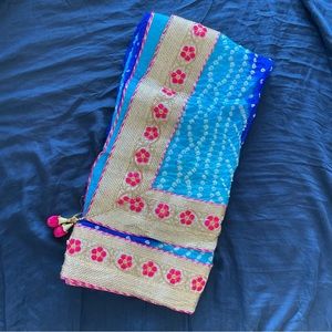 Indian Bandhini dupatta multicoloured